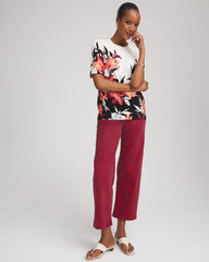 Chico's | Girlfriend Wide-Leg Crop Jean/ Russet Red