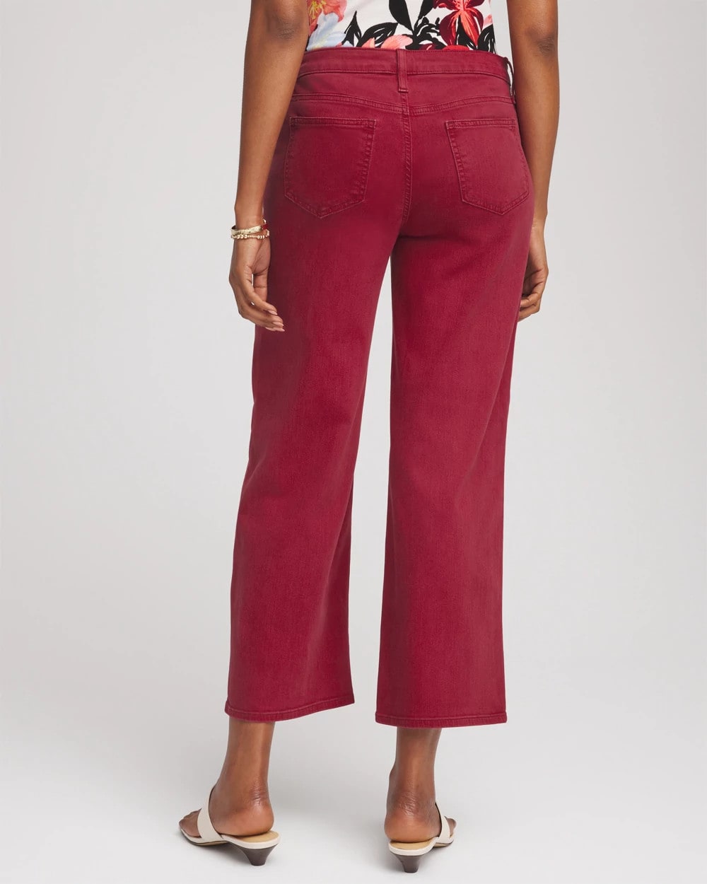 Chico's | Girlfriend Wide-Leg Crop Jean/ Russet Red