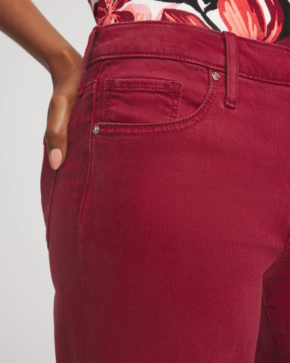 Chico's | Girlfriend Wide-Leg Crop Jean/ Russet Red