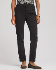 Chico's | Girlfriend Slim Ankle Jeans/ Black