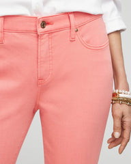 Chico's | Girlfriend Fray Hem Kick Flare Jeans/ Melon Mambo