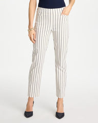 Chico's | Pinstriped Brigitte™ Slim Ankle Pants/ Alabaster