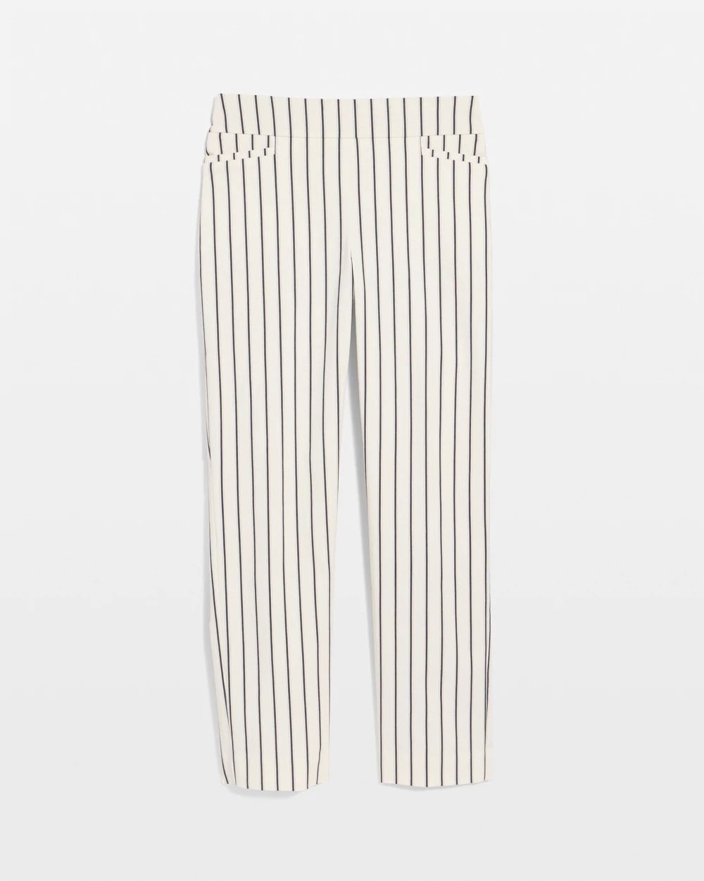 Chico's | Pinstriped Brigitte™ Slim Ankle Pants/ Alabaster