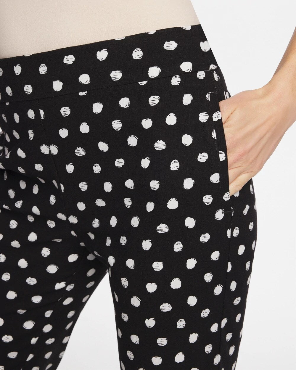 Chico's | Sketch Dot Brigitte™ Straight Crop/ Black
