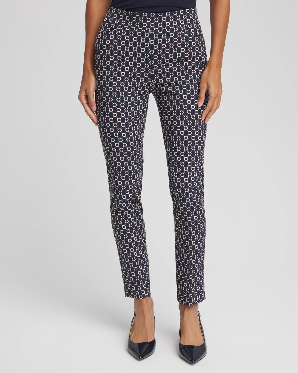 Chico's | Brigitte™ Chain Connection Slim Ankle Pants/ Passport Blue