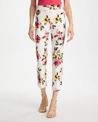 Chico's | Brigitte™ Slim Mari Bloom Crop/ Hot Honeysuckle