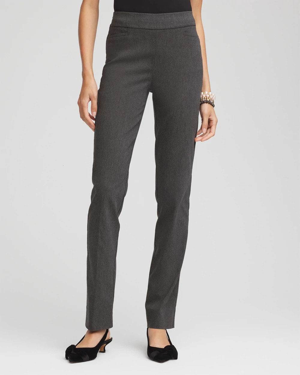 Chico's | Brigitte™ Slim Full-Length Pants/ Graphite Heather Gray