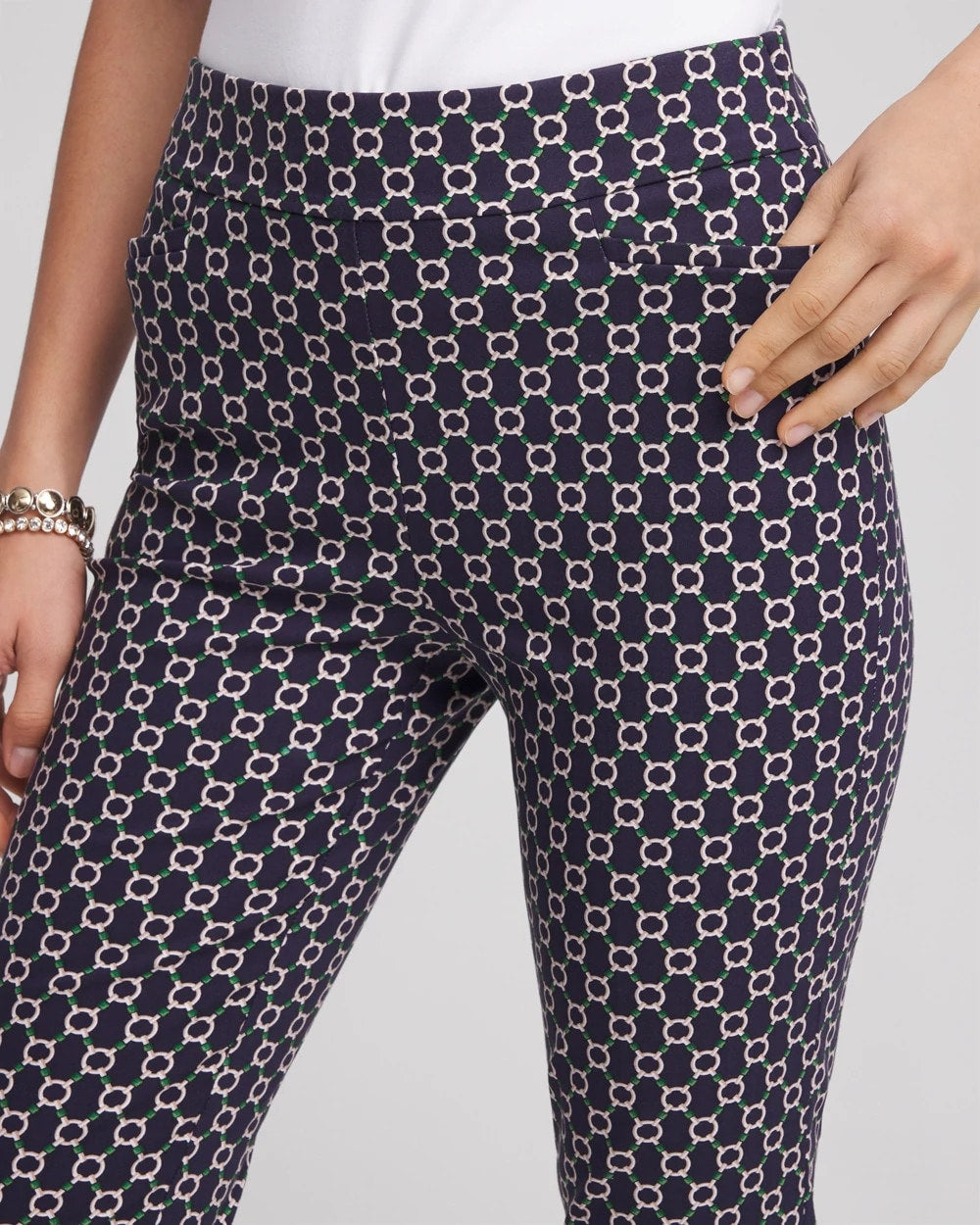 Chico's | Brigitte™ Chain Connection Slim Pants/ Passport Blue
