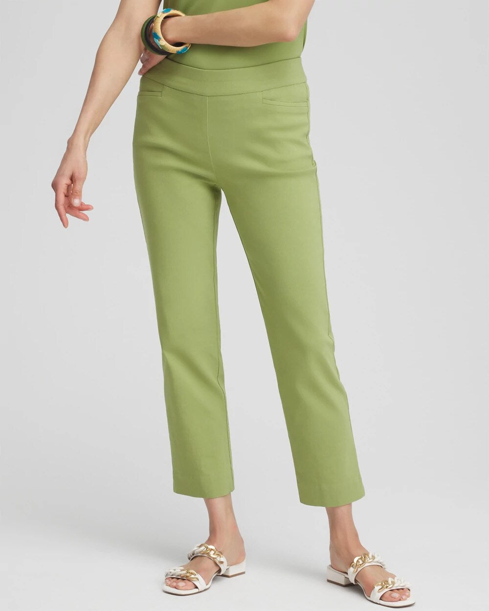 Chico's | Brigitte™ Pull-On Slim Cropped Pants/ Spanish Moss