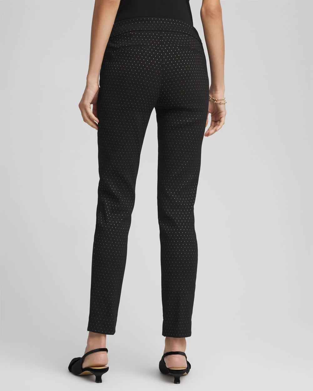 Chico's | Brigitte™ Slim Ankle Jacquard Pants/ Black