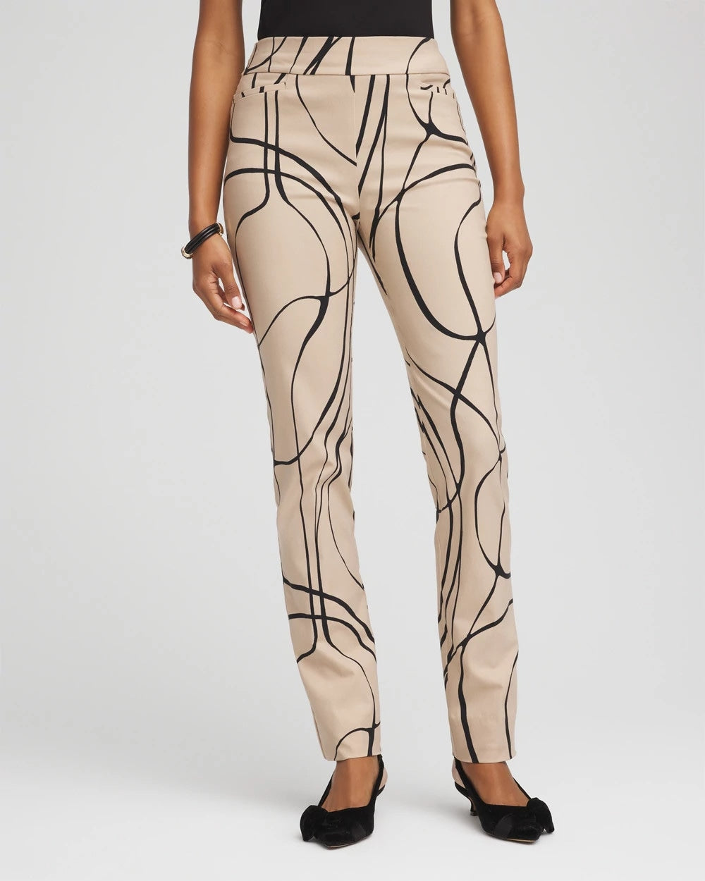 Chico's | Brigitte™ Golden Leaf Slim Full-Length Pants/ Champagne Fizz