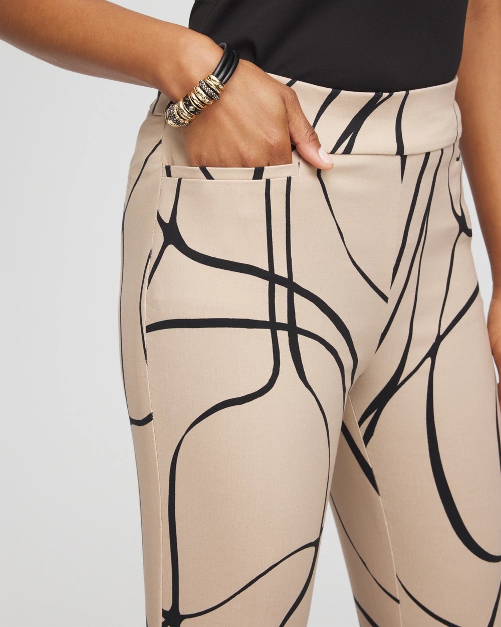 Chico's | Brigitte™ Golden Leaf Slim Full-Length Pants/ Champagne Fizz