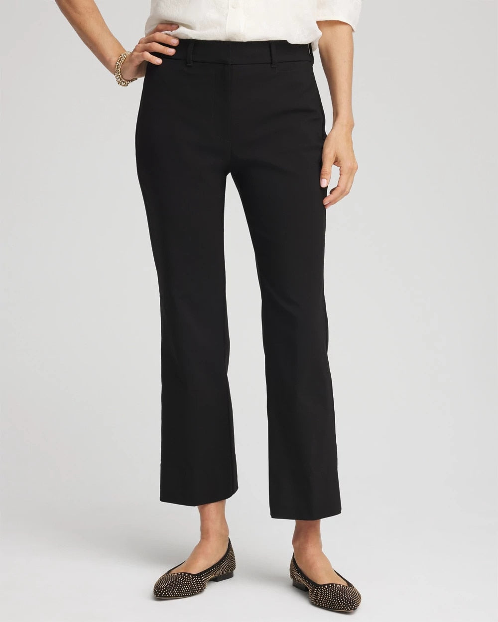 Chico's | Emme Cropped Flared Pants/ Black