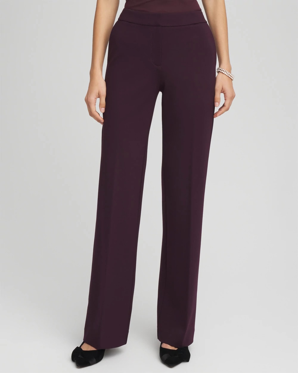 Chico's | Emme Wide-Leg Trouser Ponte Pants/ Night Bloom