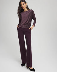 Chico's | Emme Wide-Leg Trouser Ponte Pants/ Night Bloom