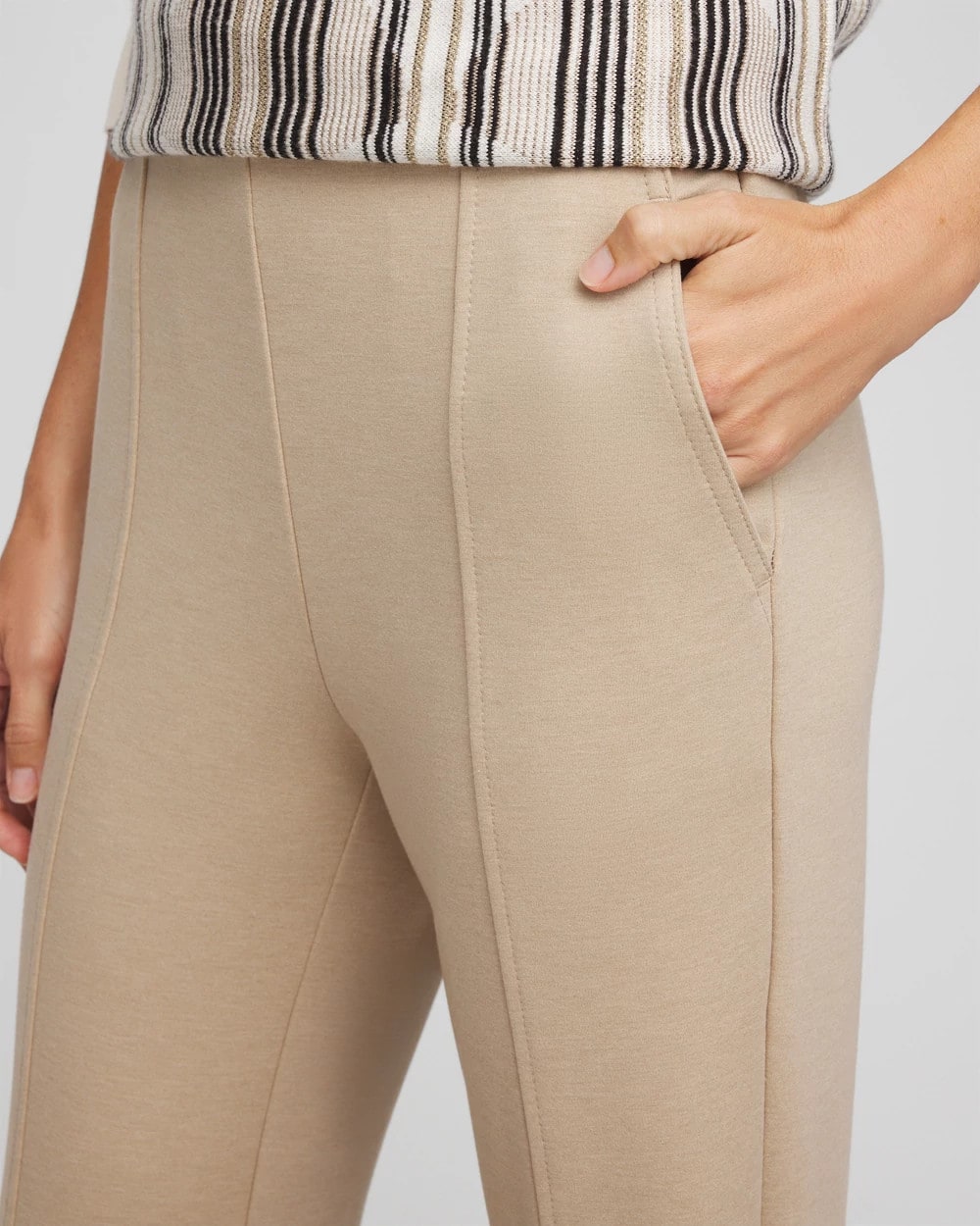 Chico's | Juliet Straight Ankle Pants/ Taupe Heather