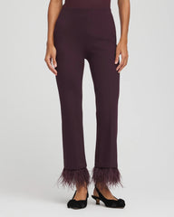 Chico's | Juliet Feathered Flared Cropped Pants/ Night Bloom