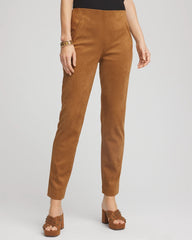 Chico's | Faux Suede Juliet Slim Ankle Pants/ Burnt Sienna
