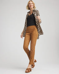 Chico's | Faux Suede Juliet Slim Ankle Pants/ Burnt Sienna