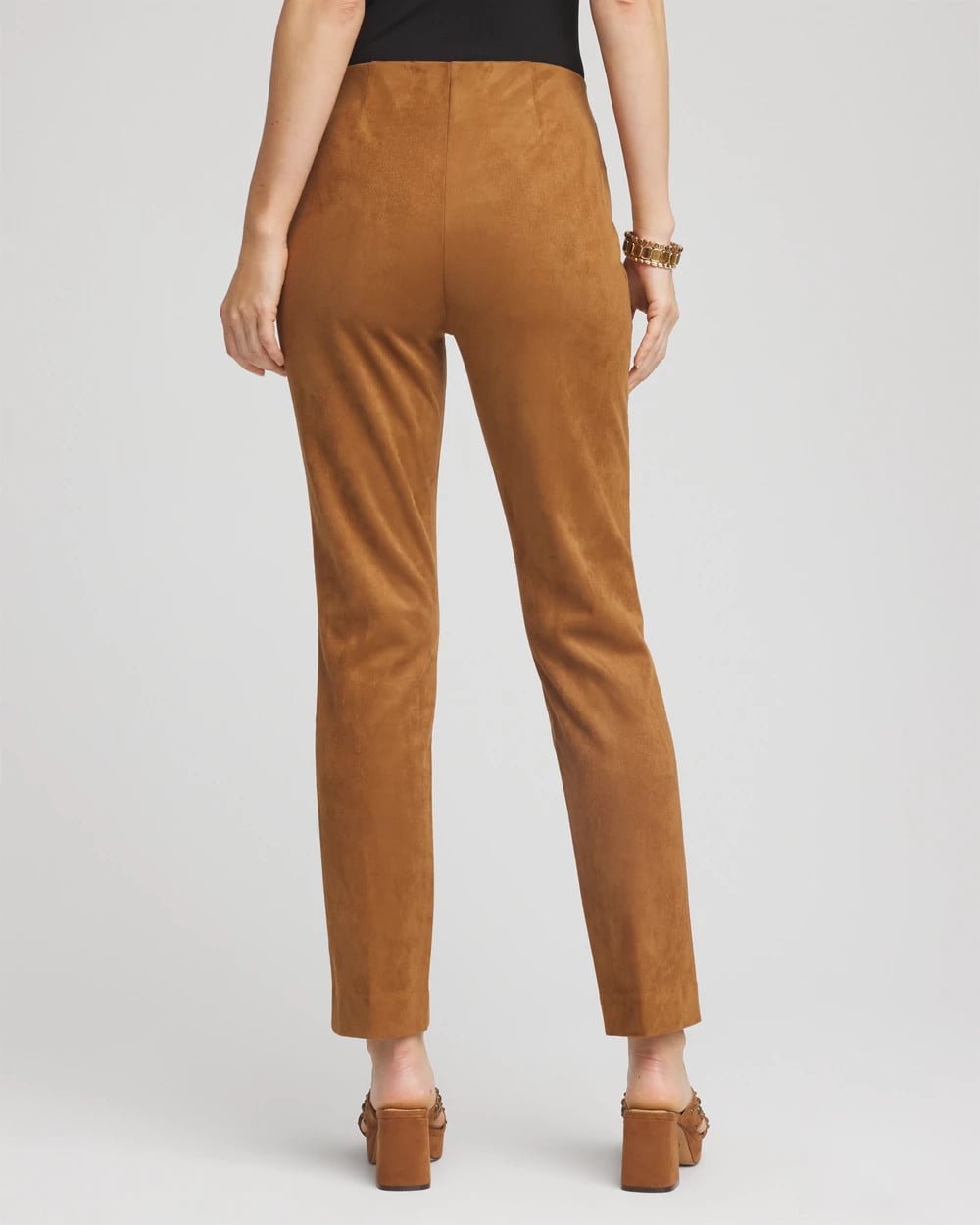Chico's | Faux Suede Juliet Slim Ankle Pants/ Burnt Sienna