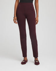 Chico's | Circle Jacquard Juliet Slim Ankle Pants/ Black