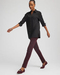 Chico's | Circle Jacquard Juliet Slim Ankle Pants/ Black