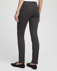 Chico's | Juliet Tonal Check Ankle Pants/ Black
