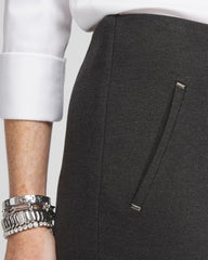 Chico's | Juliet Trim Detail Ponte Ankle Pants/ Graphite Heather Gray