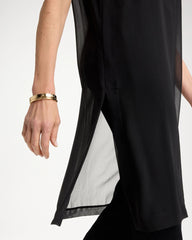 Chico's | Travelers™ Layered Chiffon Tunic/ Travelers Black