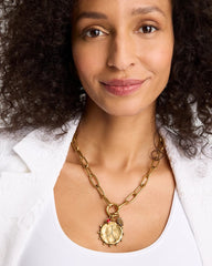 Chico's | Cancer Zodiac Charm Pendant/ Mixed Metals