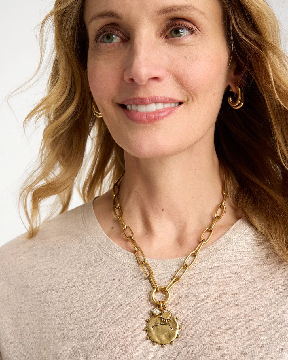 Chico's | Aries Zodiac Charm Pendant/ Mixed Metals