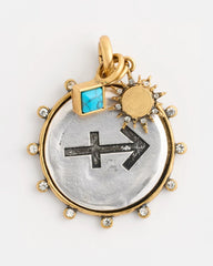 Chico's | Sagittarius Zodiac Charm Pendant/ Mixed Metals