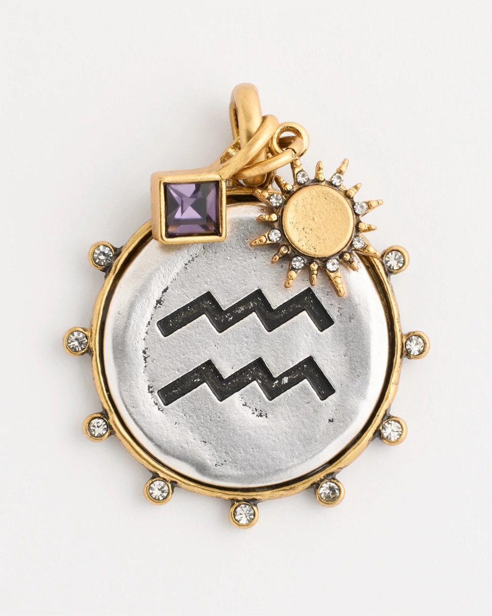 Chico's | Aquarius Zodiac Charm Pendant/ Mixed Metals