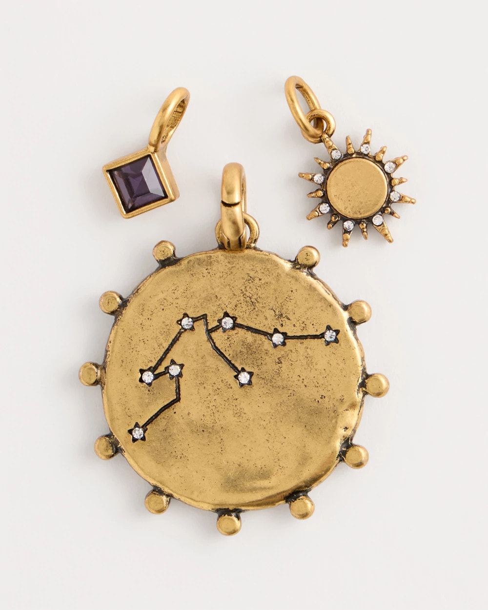 Chico's | Aquarius Zodiac Charm Pendant/ Mixed Metals