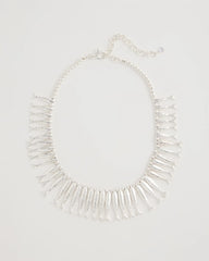 Chico's | Silvertone Fish Collar Necklace/ Silver