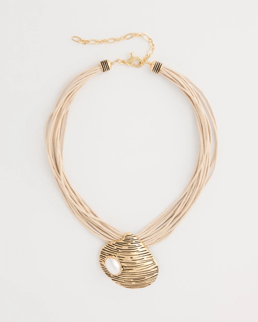 Chico's | Golden Shell Pendant Necklace/ Gold