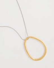 Chico's | Mixed Metal Circle Pendant Necklace/ Mixed Metals