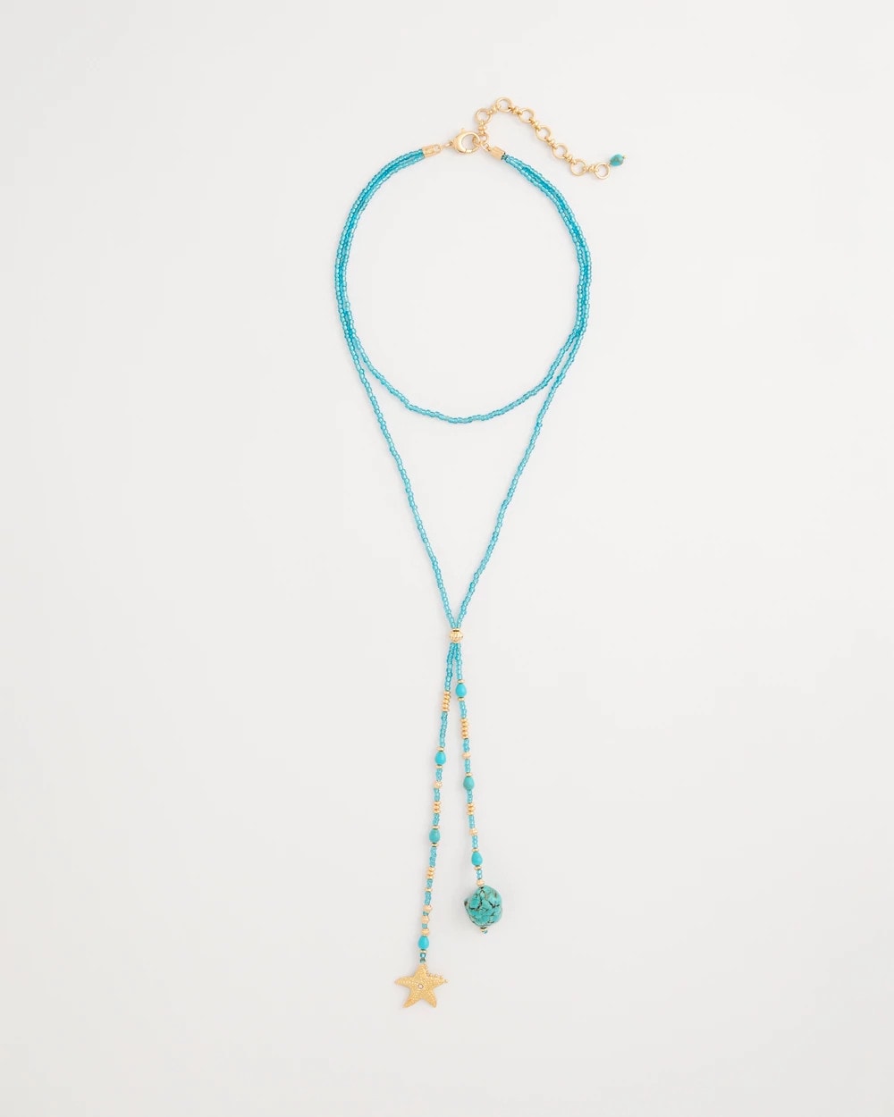 Chico's | Genuine Turquoise Stone Y-Necklace/ Teal
