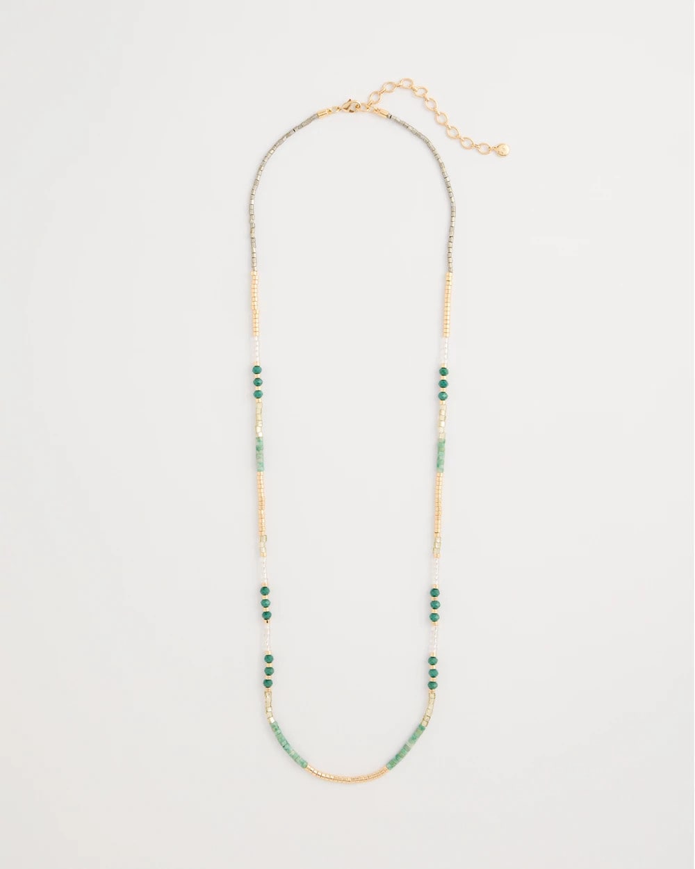Chico's | Beaded Long Necklace/ Green
