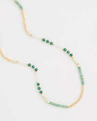 Chico's | Beaded Long Necklace/ Green