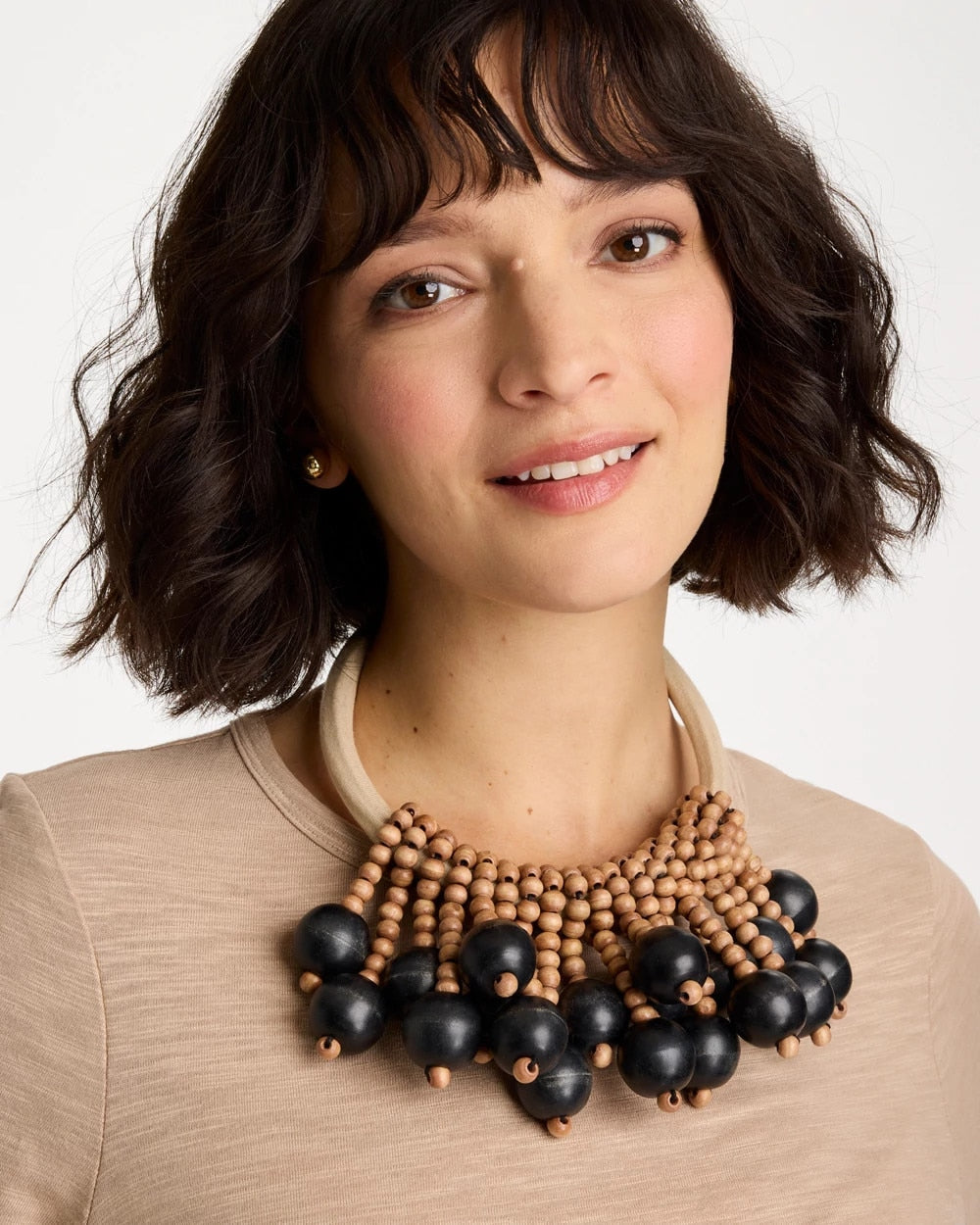 Chico's | Chico's x Romi Cameo Necklace/ Black