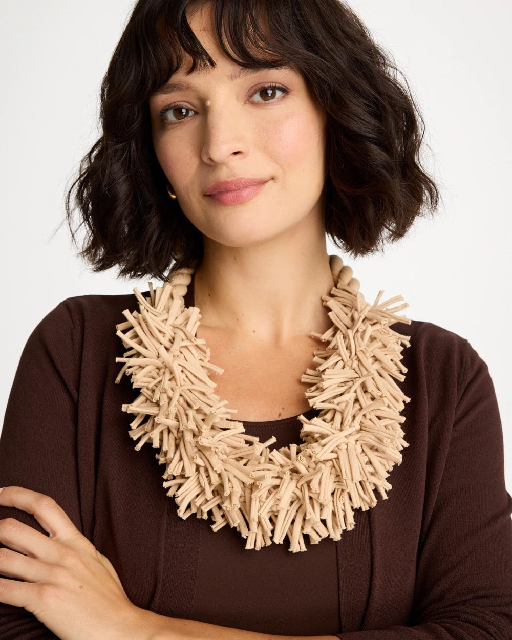 Chico's | Chico's x Romi Hollr Collr Necklace/ Beige