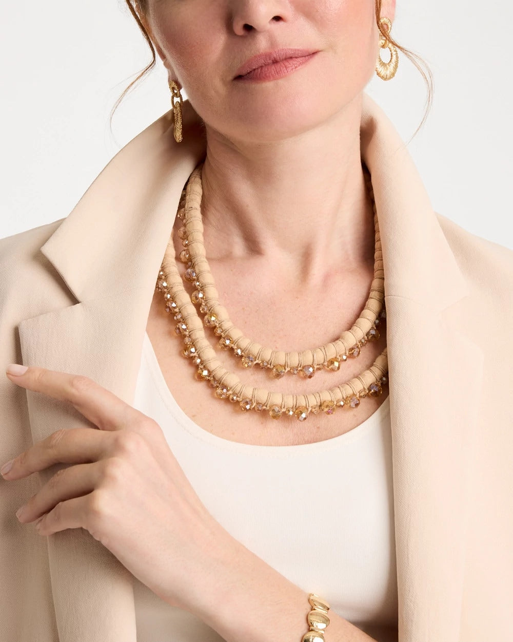 Chico's | Chico's x Romi Casper Necklace/ Beige