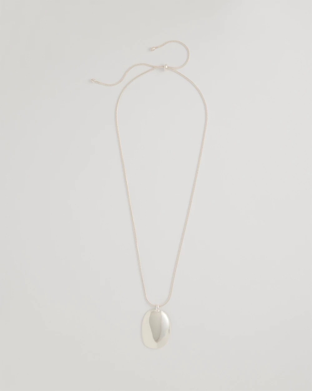 Chico's | Adjustable Silvertone Pendant Necklace/ Silver