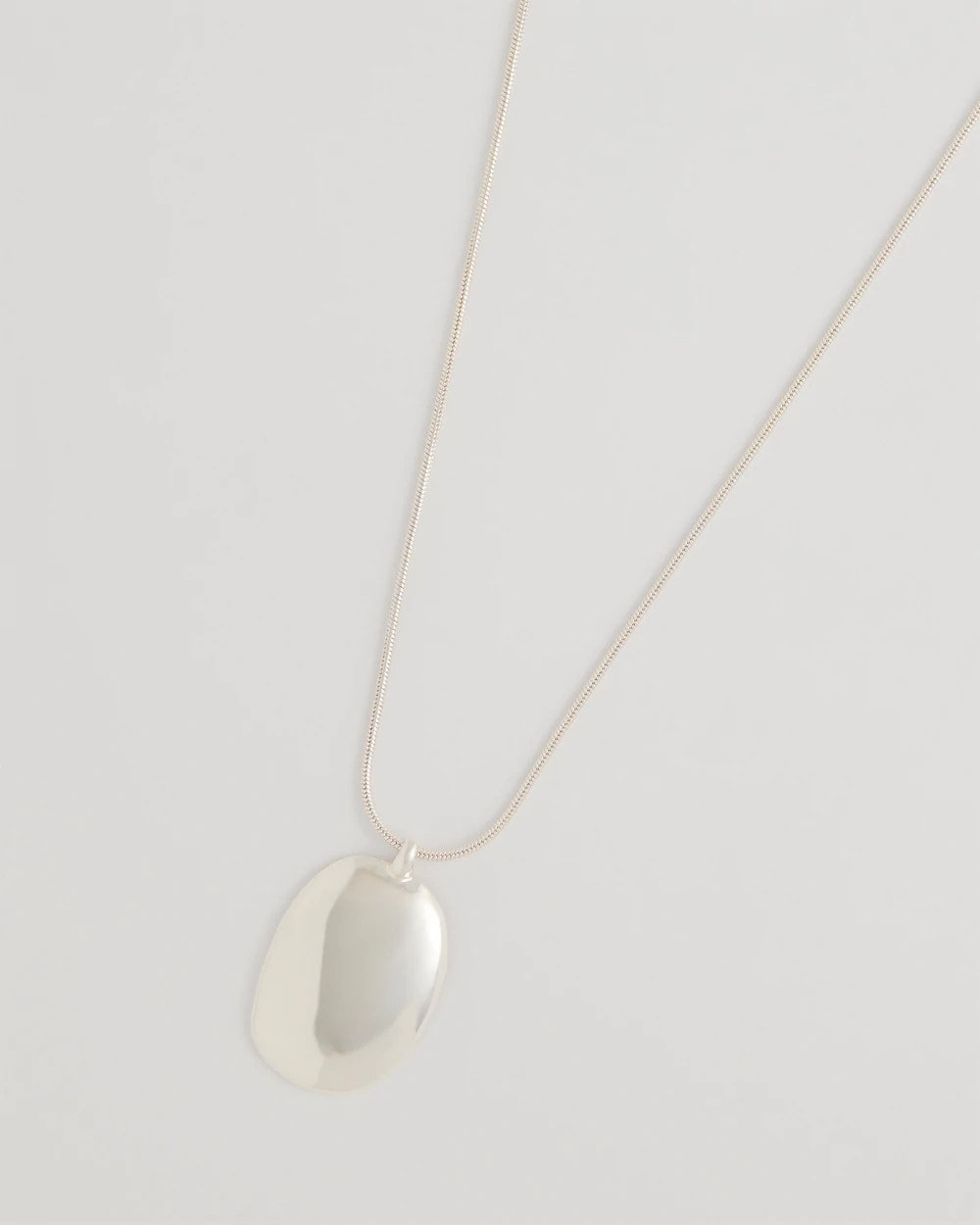 Chico's | Adjustable Silvertone Pendant Necklace/ Silver
