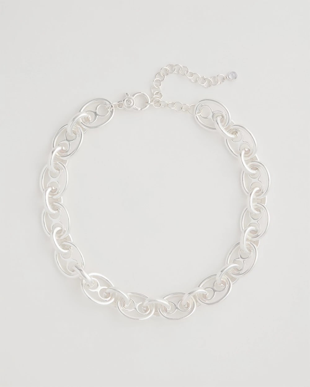 Chico's | Mariner Silvertone Link Necklace/ Silver