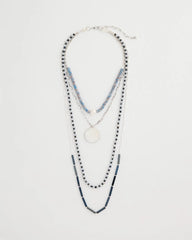 Chico's | Siren Pendant Layered Necklace/ Blue
