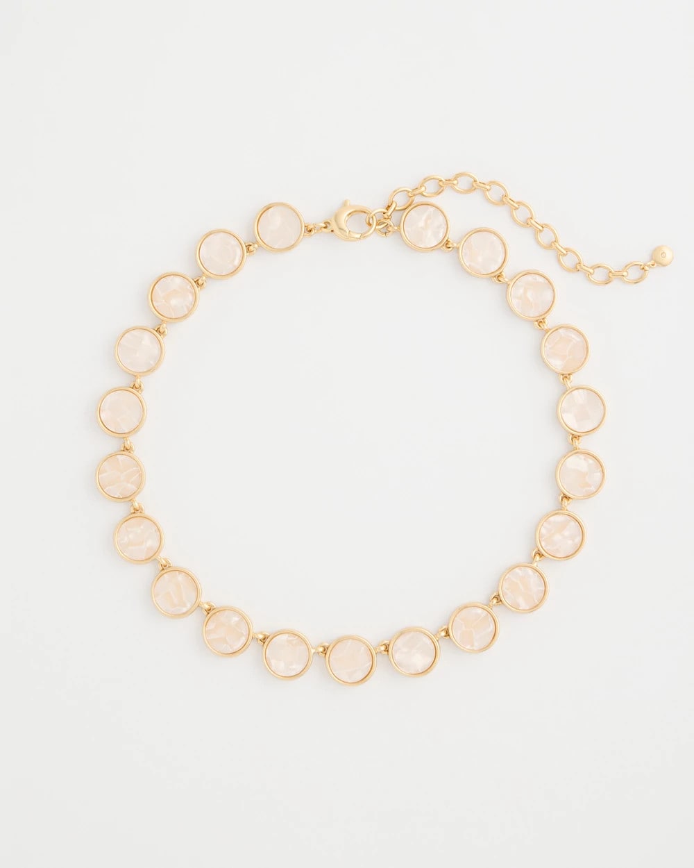 Chico's | Pearlescent Rounded Collar Necklace/ Gold
