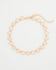 Chico's | Pearlescent Rounded Collar Necklace/ Gold
