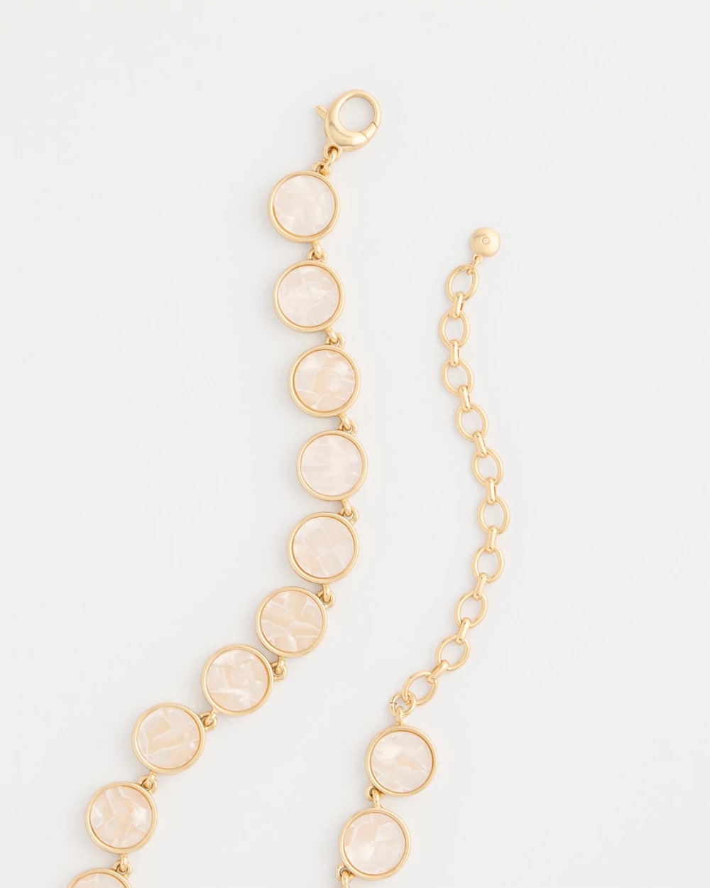 Chico's | Pearlescent Rounded Collar Necklace/ Gold